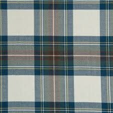 Stewart Dress Muted Blue Tartan swatch
