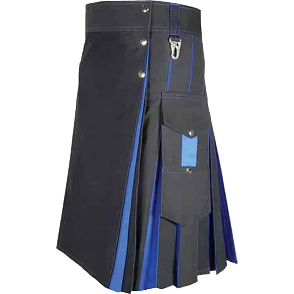 Traditional Black and Blue Hybrid Kilt image 0