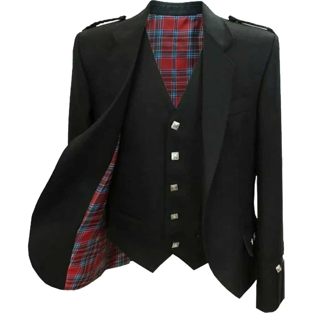 Argyll Kilt Jacket and Vest Lined with Tartan image 0
