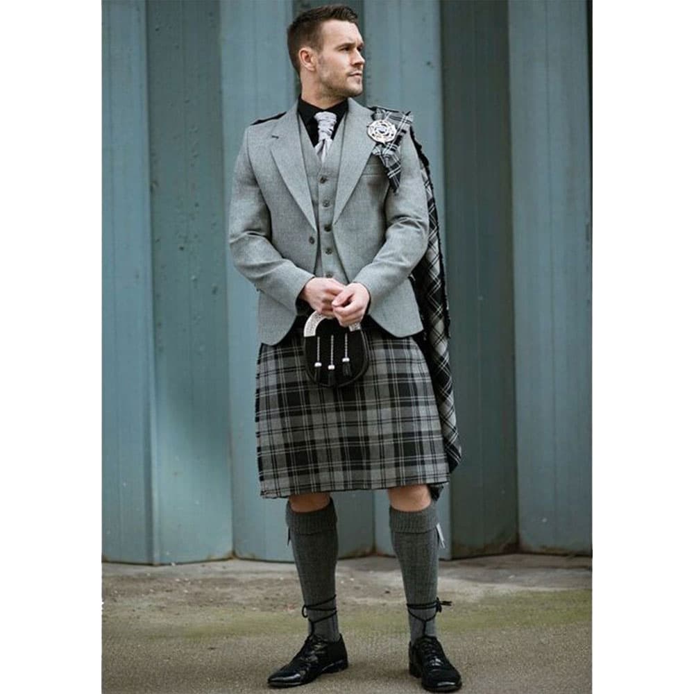 Douglas Grey Tartan Argyll Kilt Outfit image 0