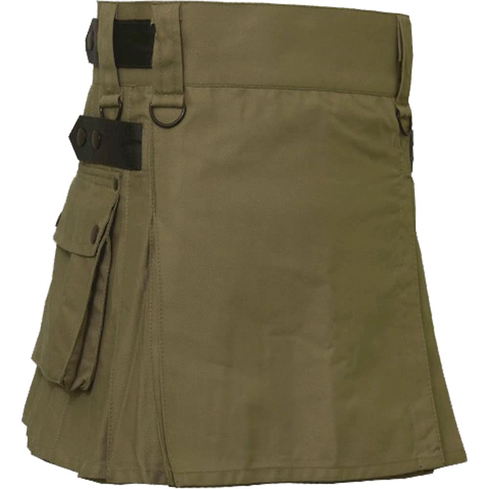 Women Khaki Color Utility Kilt image 0