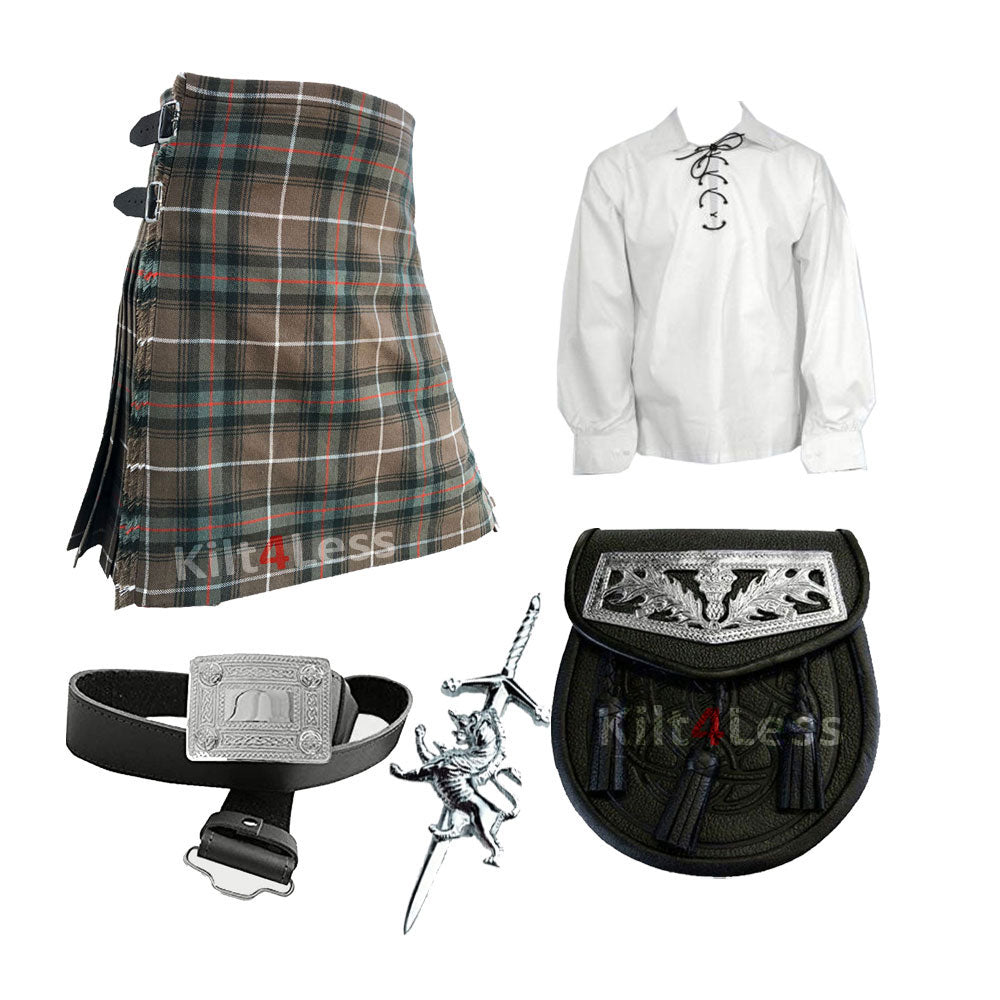 Macdonald Of Isles Hunting Weathered Tartan Kilt Package image 0