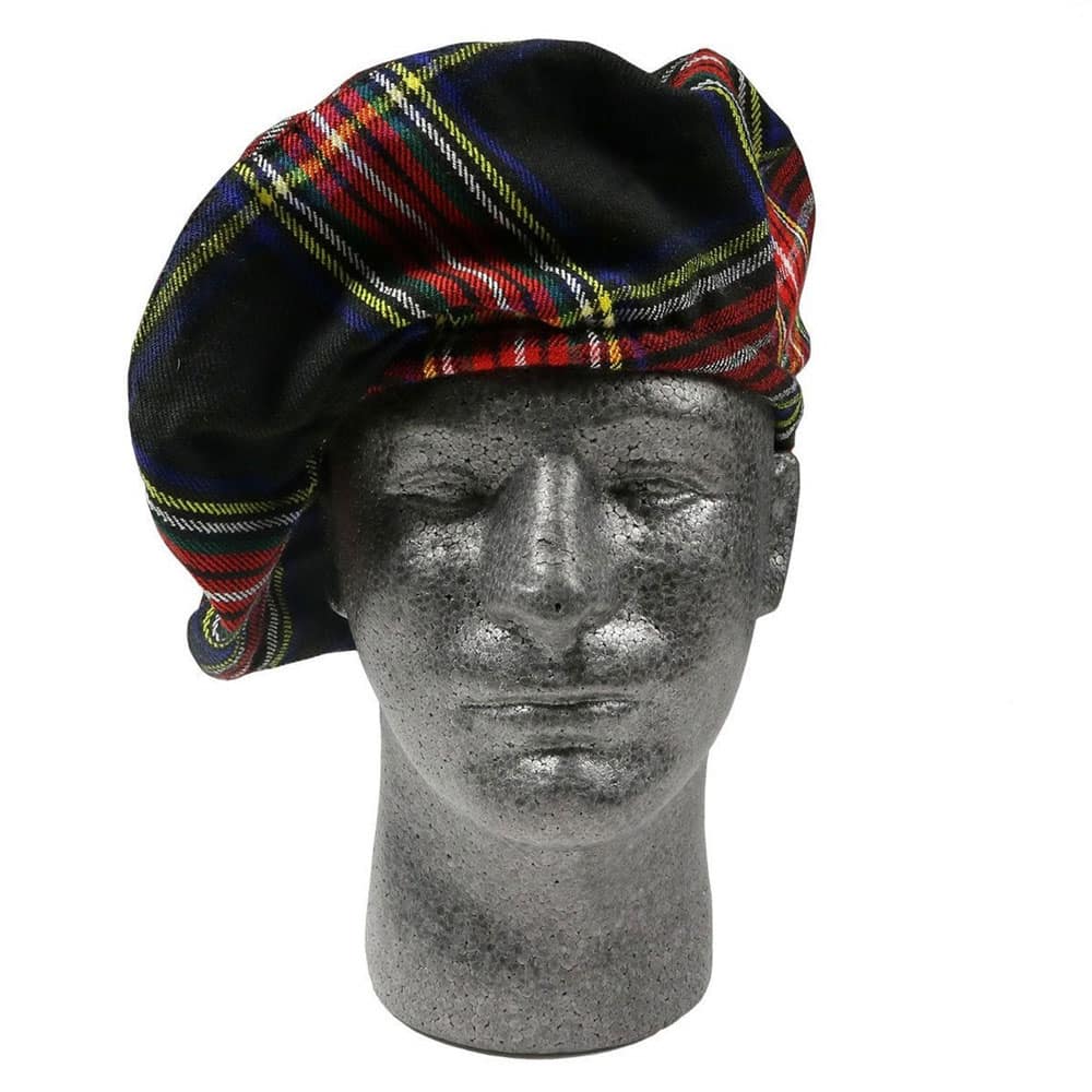 Stewart Black Modern Tartan Tam image 0