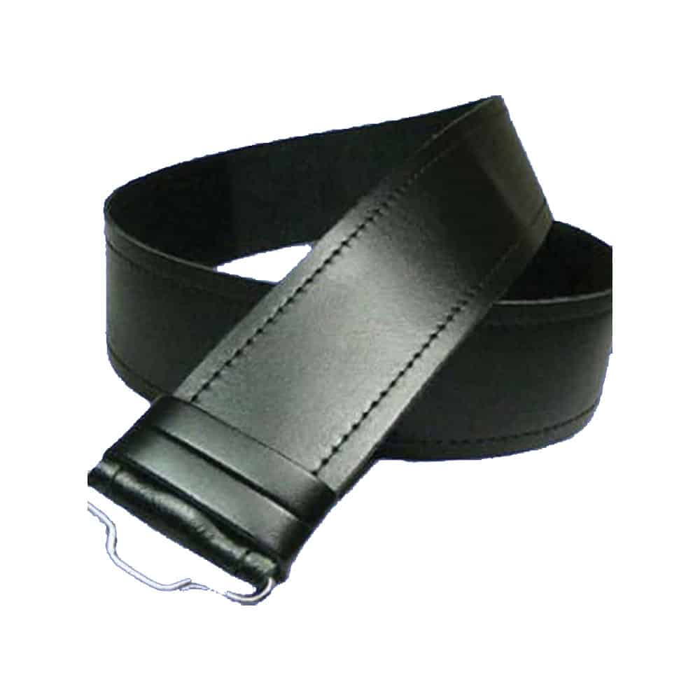 Black Plain Kilt Leather Belt image 0