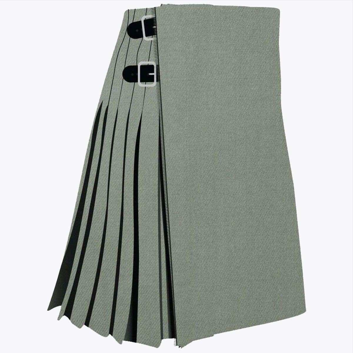 Blue Weathered Plain Tartan Kilt image 0