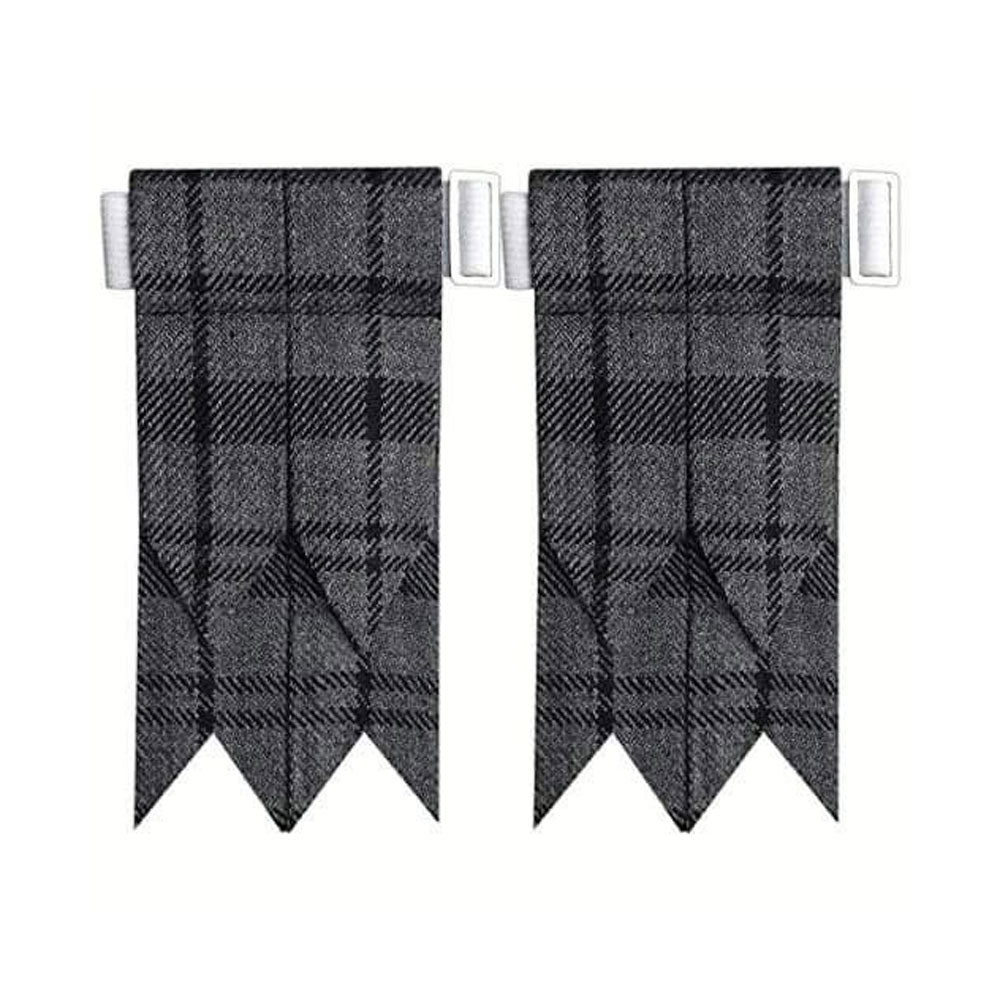 Scottish Traditional Grey Watch Tartan Kilt Flashes image 0