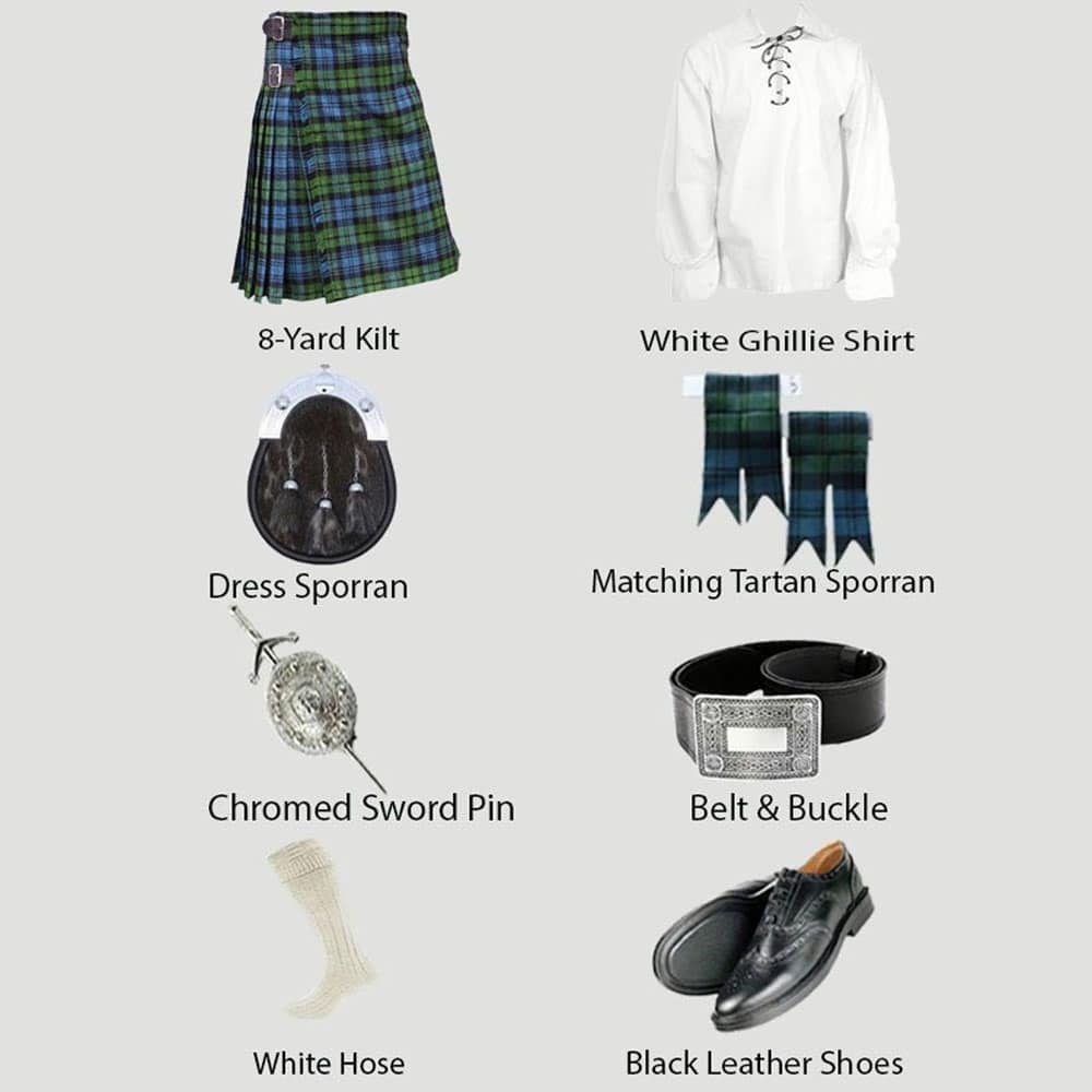 Campbell Tartan Kilt With Accessories image 0