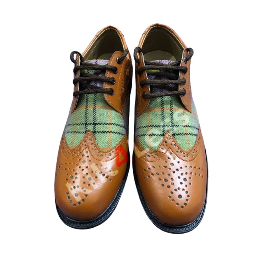 Taylor Ancient Tartan Brown Brogues Shoes image 1