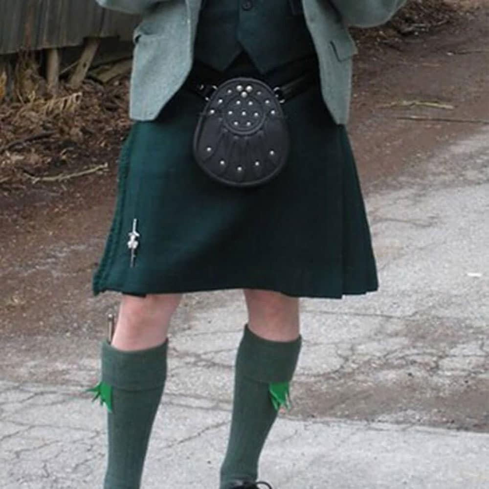 Solid Green Tartan Kilt image 0