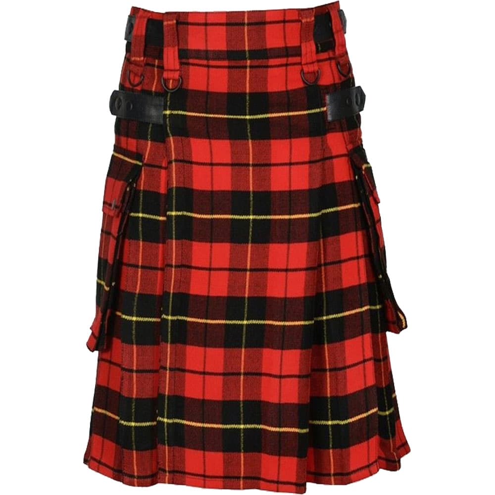 Men's Scottish Utility Kilt with Cargo Pockets - Wallace Tartan image 0