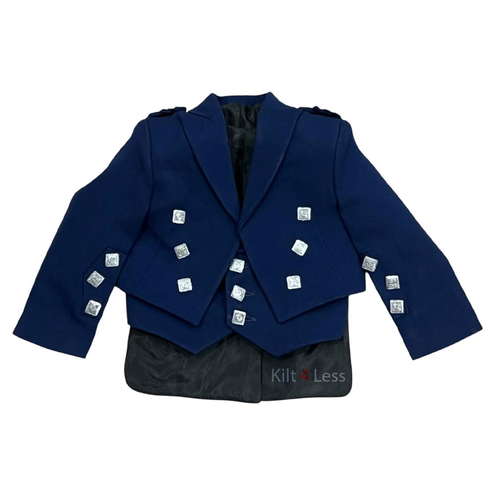 Scottish Navy Blue Baby Prince Charlie Jacket & Vest image 0
