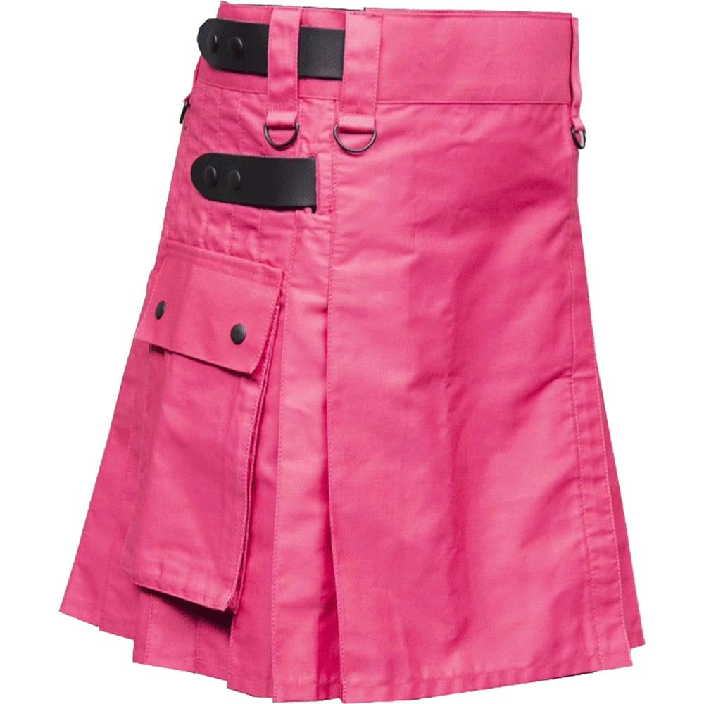 Women Pink Color Utility Kilt image 0