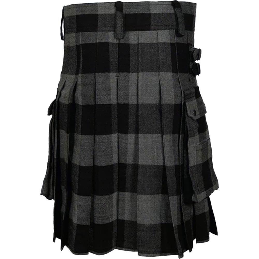 Modern Grey Tartan Utility Kilt image 1