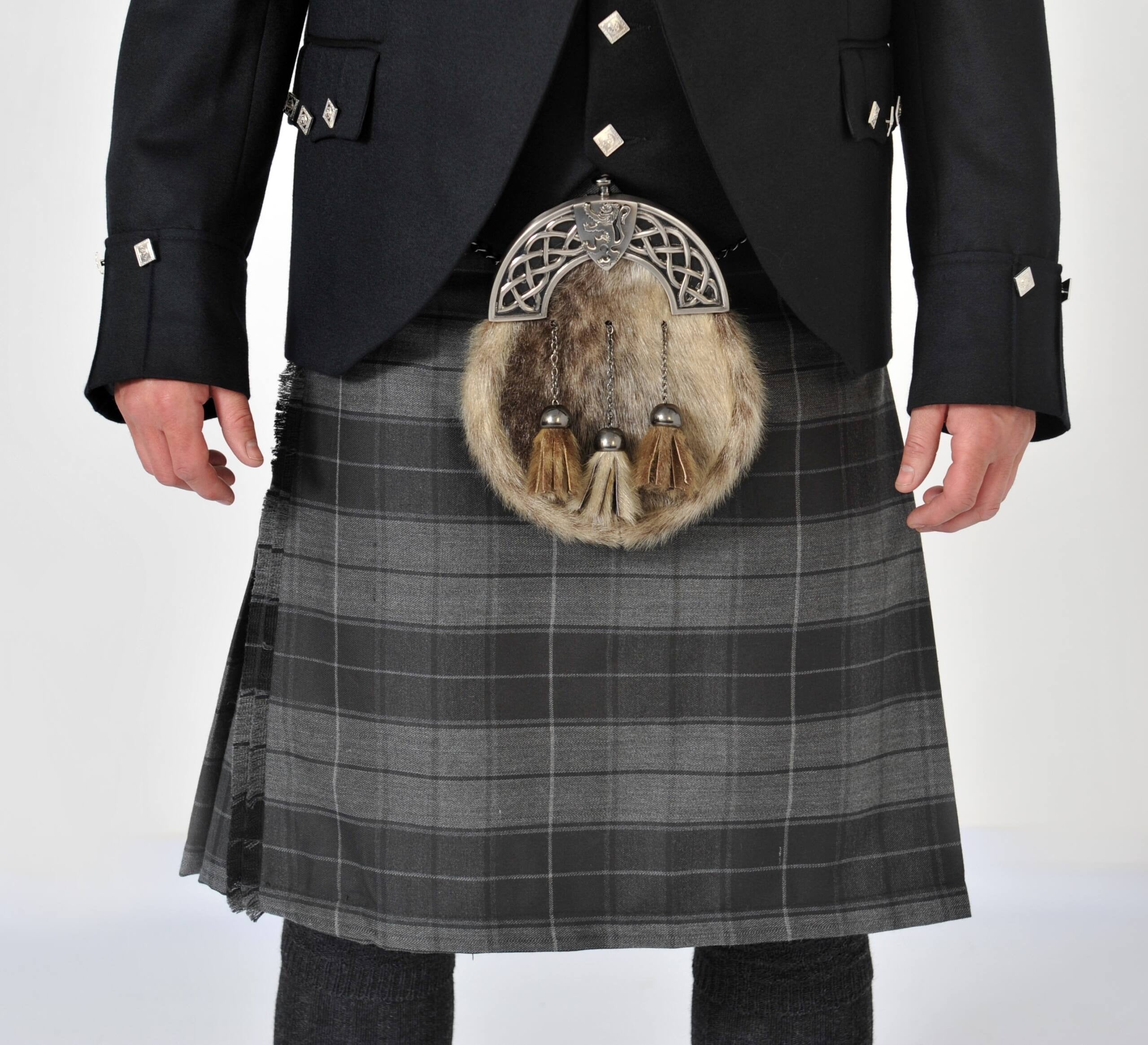 Grey Highlander Tartan Kilt image 0