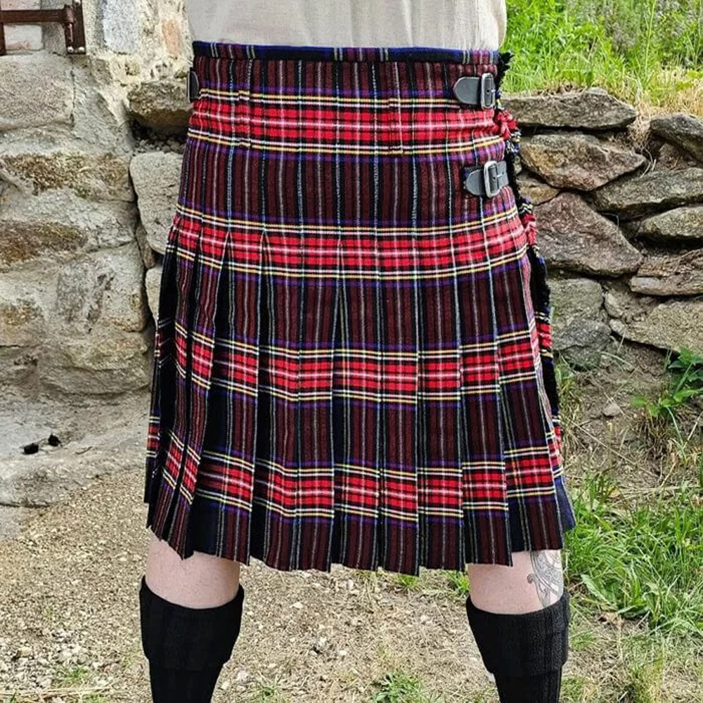 Black Stewart Tartan Kilt image 1