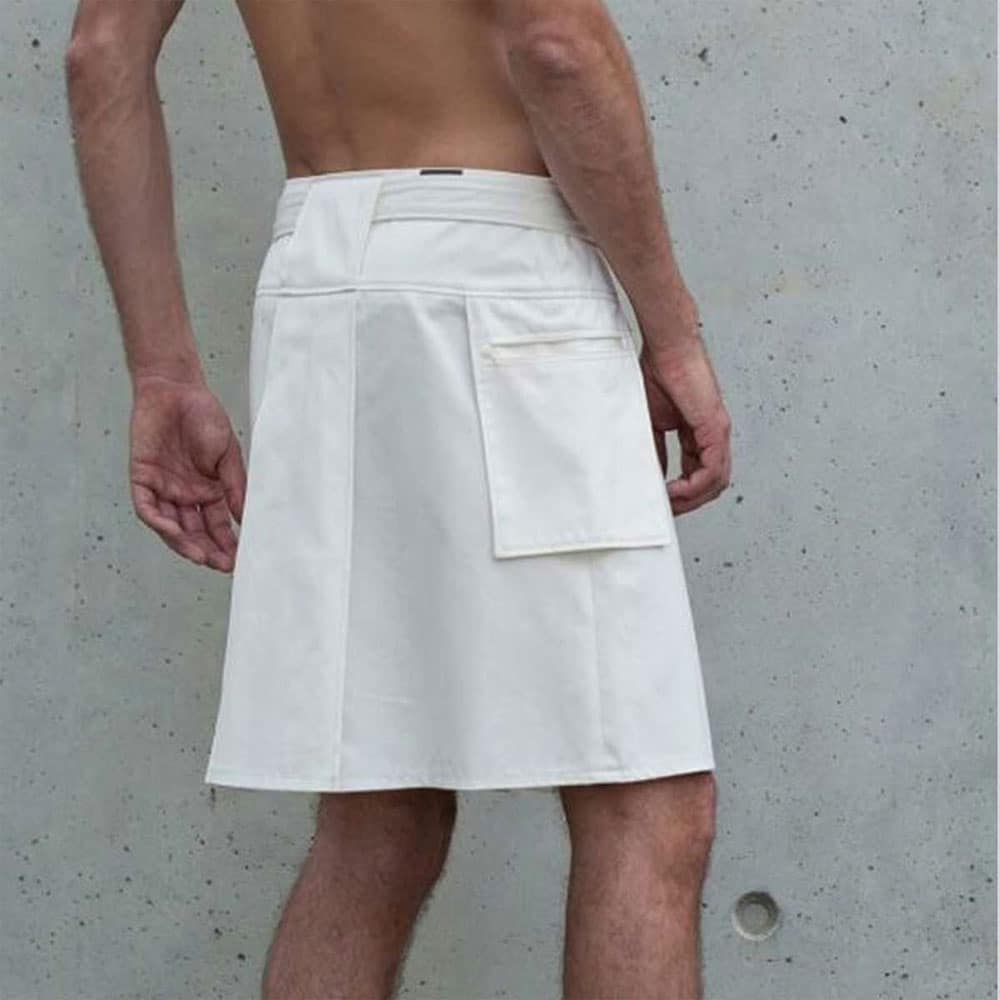 Falcon Designer White Utility Kilt For Men image 1