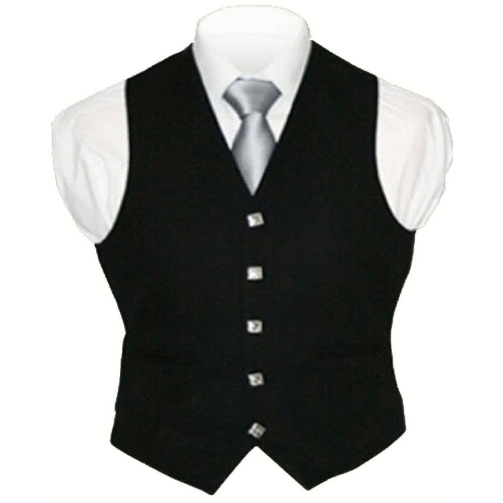 Black Tartan Vest For Men image 0