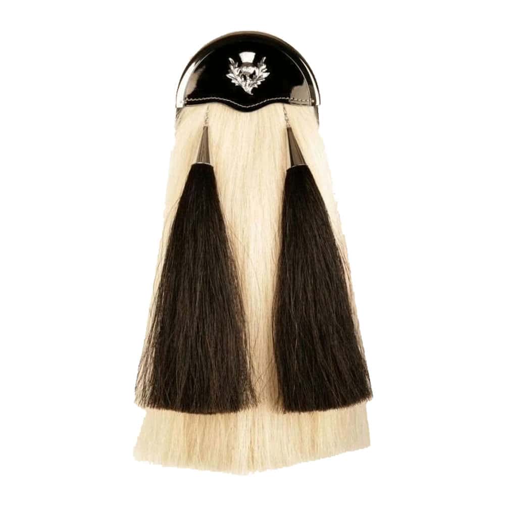 Patent Leather Cantle Horse Hair Sporran image 0