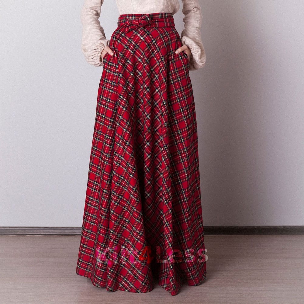 Royal Stewart Tartan Long Skirt image 1
