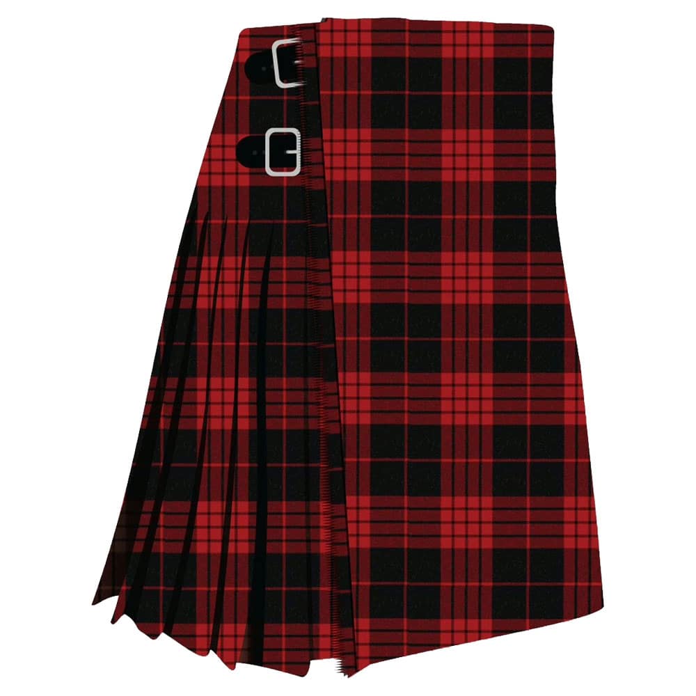 Cameron Black and Red Dress Modern Tartan Kilt image 0
