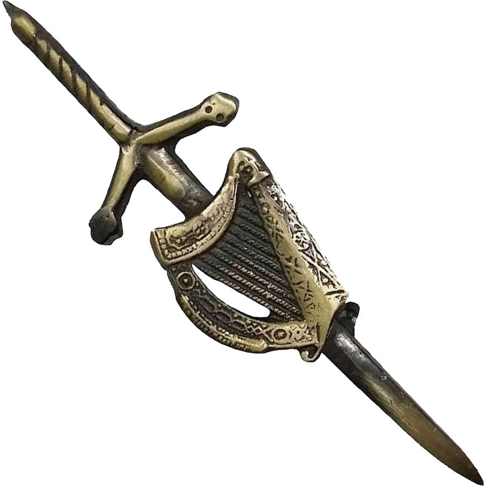 Antique Irish Harp Kilt Pin image 0