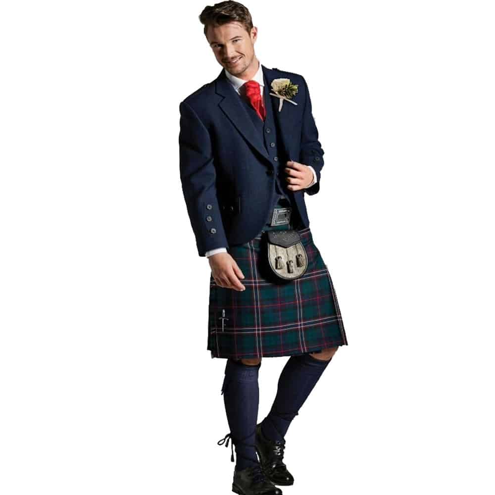 Navy Blue Tweed Kilt Outfit image 0