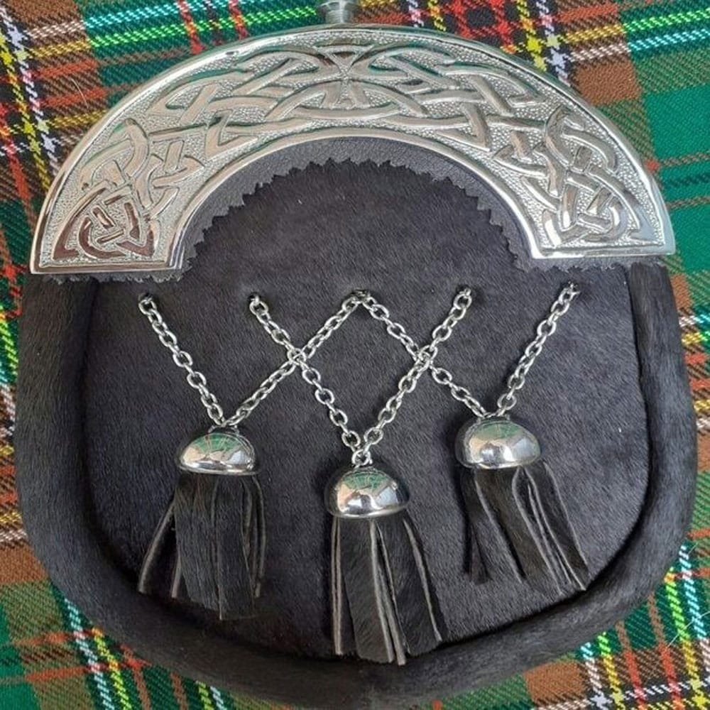 Black Seal Skin Full Dress Sporran image 0