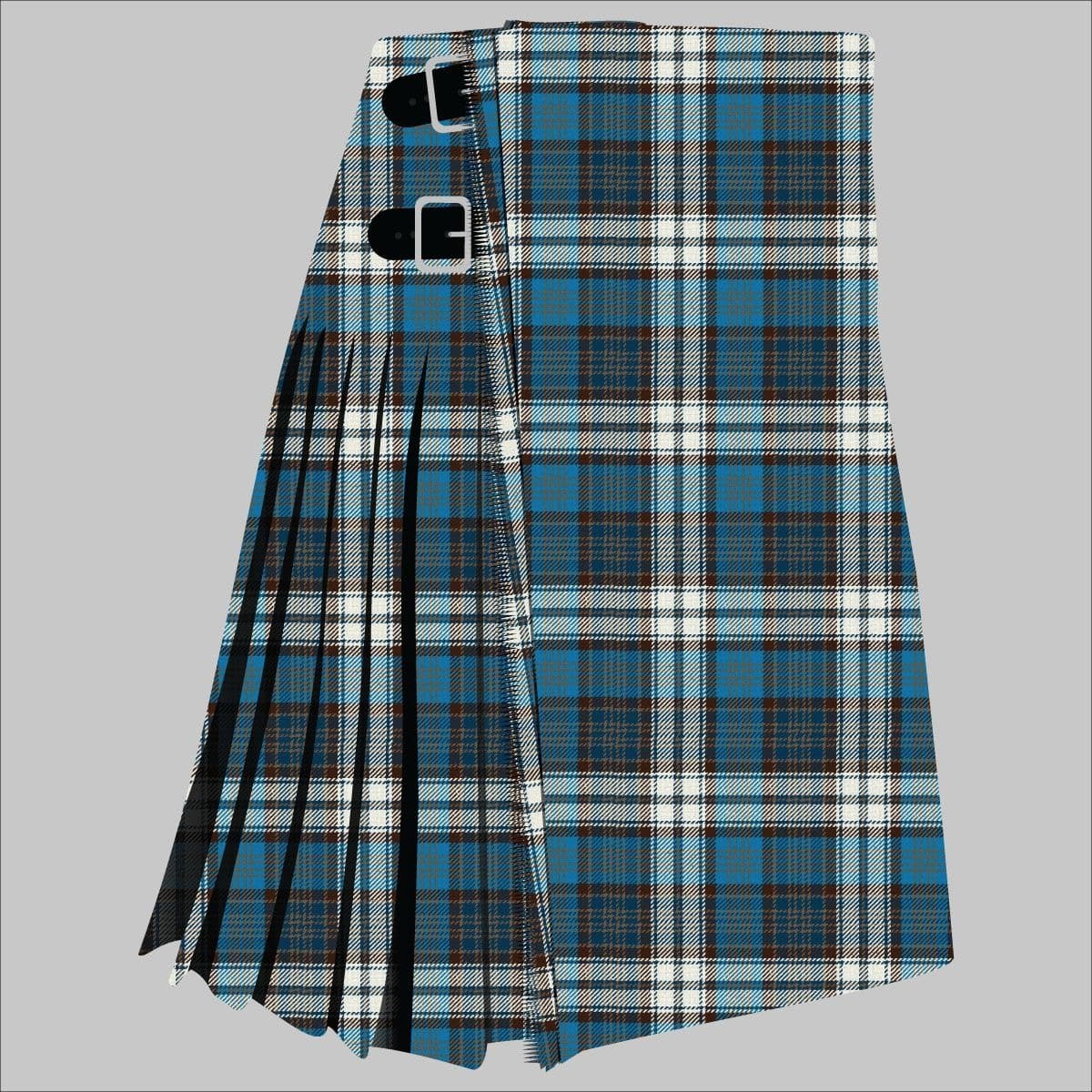Clan MacDonald Dress Muted Blue Tartan Kilt image 0