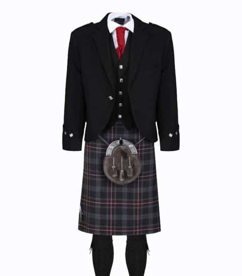 Hebridean Heather Black Jacket Kilt Outfit image 0