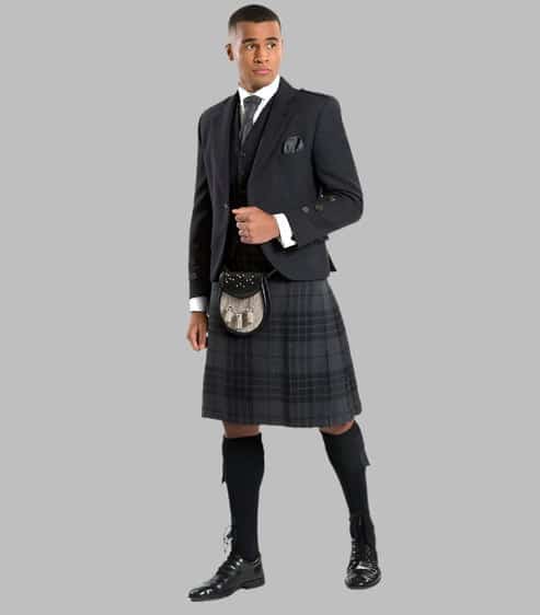 Grey Spirit Tweed Jacket Kilt Outfit image 0