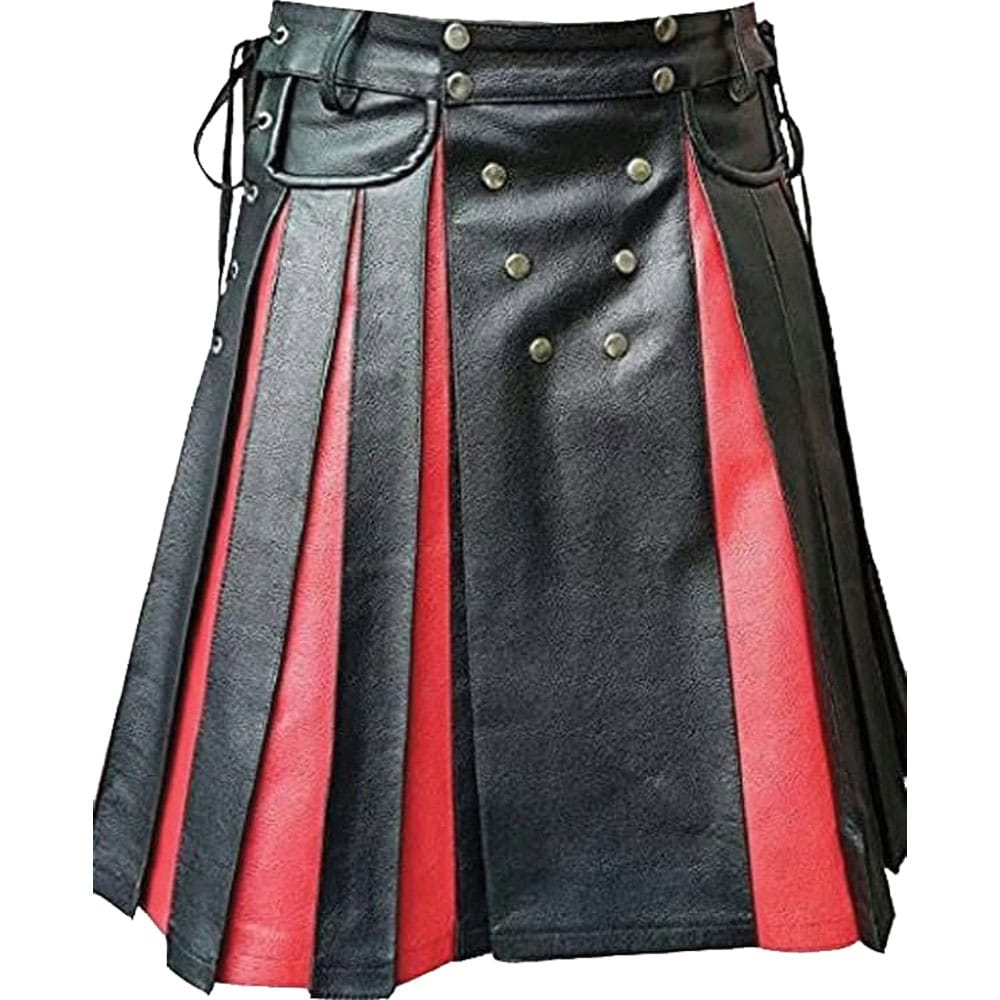 Gladiator Leather Kilt with Front Panels Kilt image 0