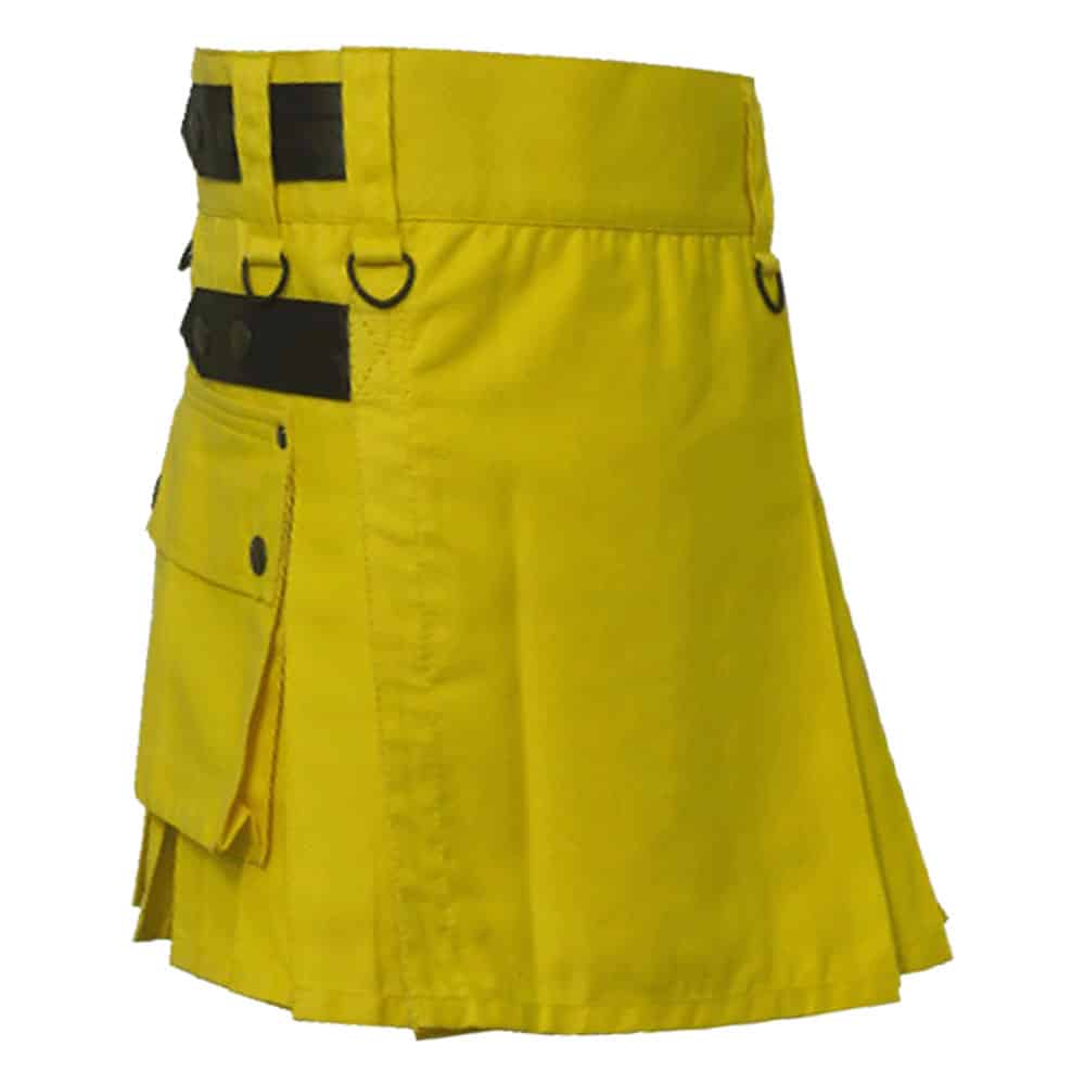 Women Yellow Color Utility Kilt image 0