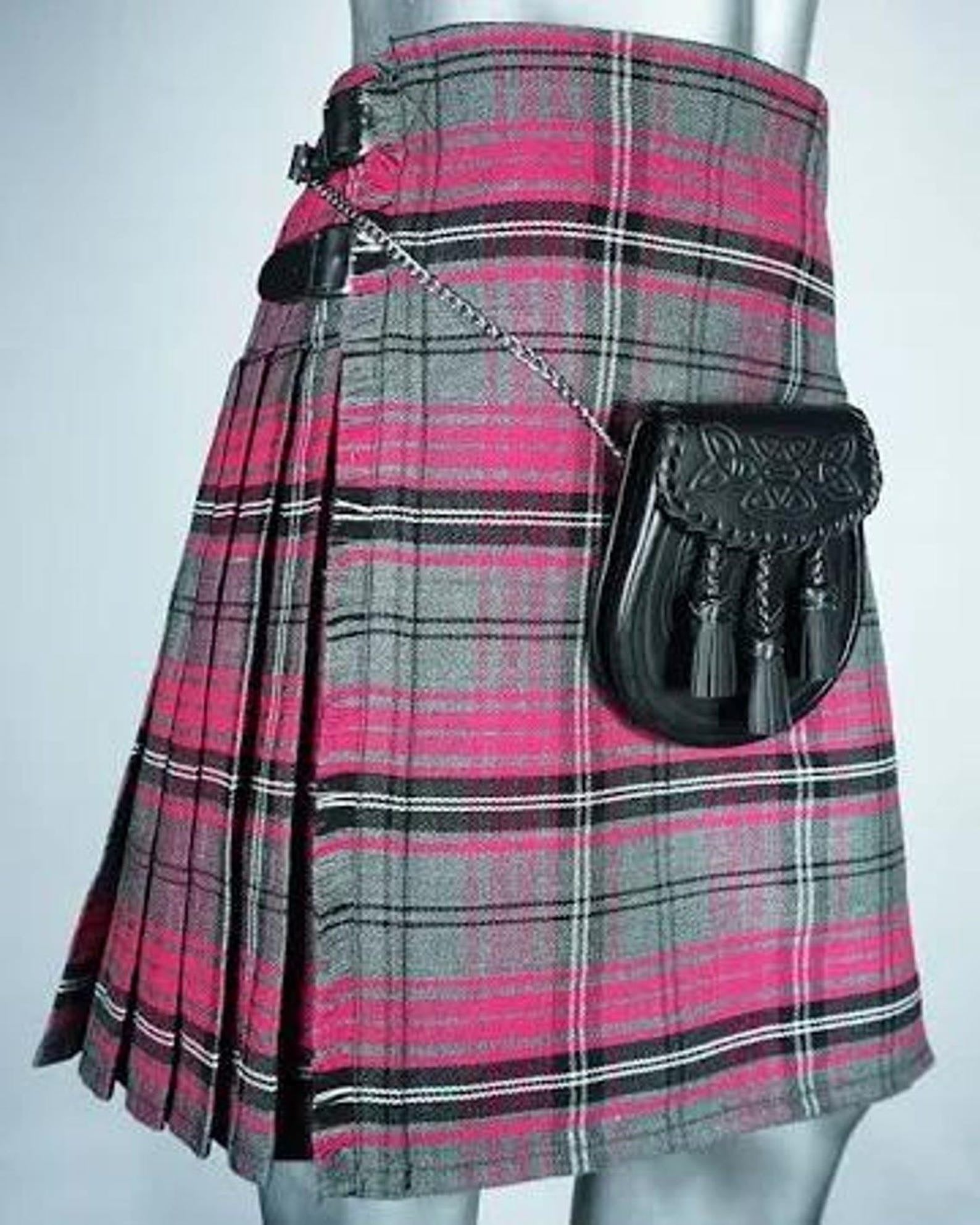 Ailsa Pink Tartan Kilt image 0