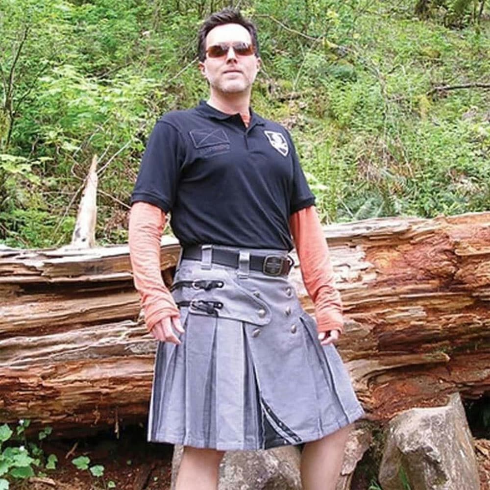Winter Grey Sweat Modern Kilt image 0