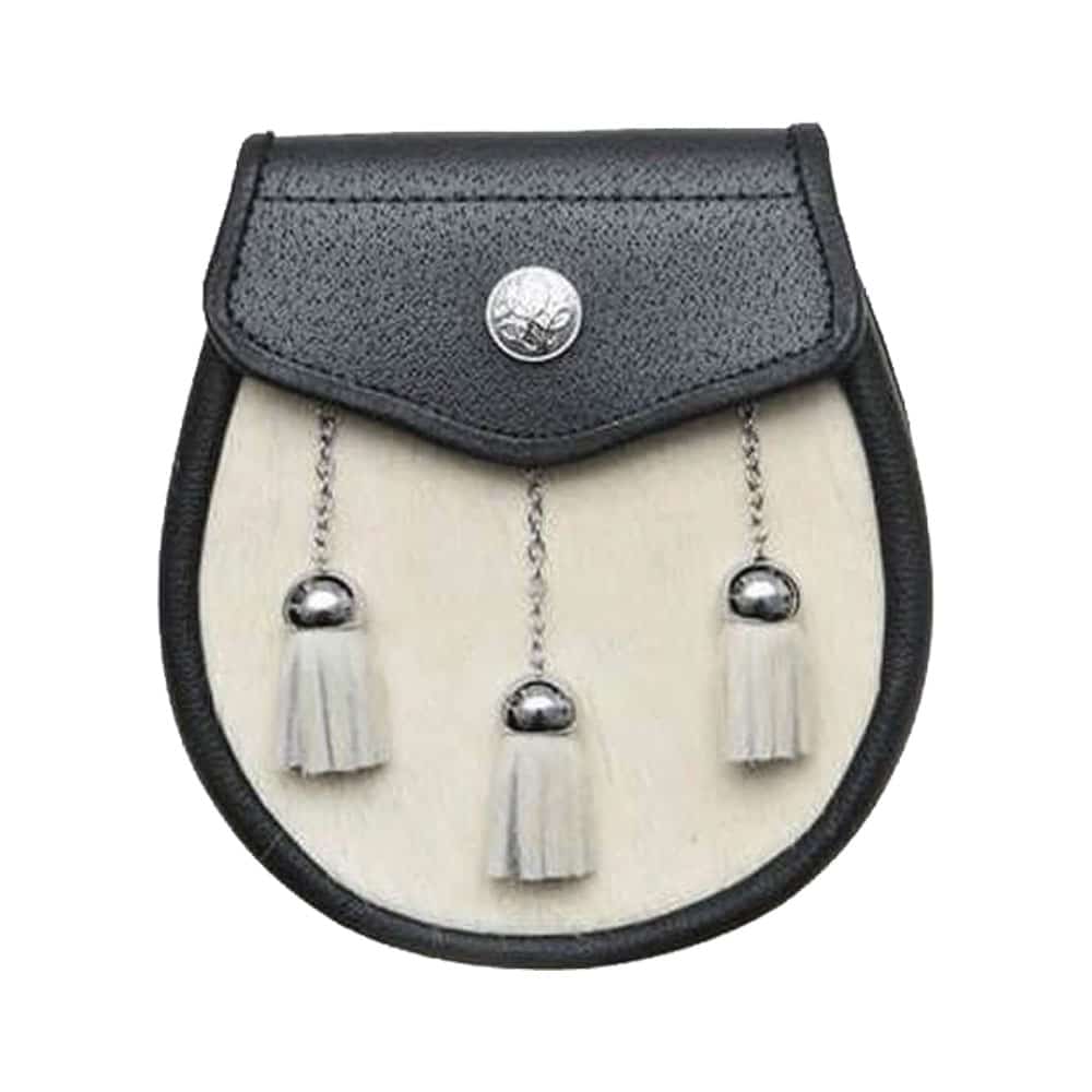 Semi Dress Natural Calfskin Celtic Boss Sporran image 0