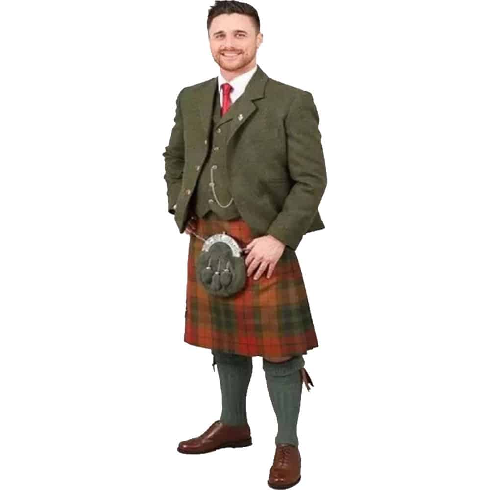 Forest Green Tweed Jacket Kilt Outfit image 0