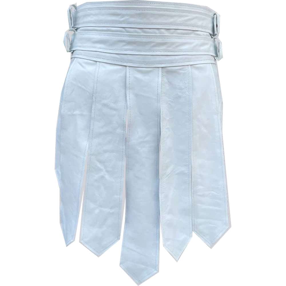 White Warrior Leather Kilt image 0