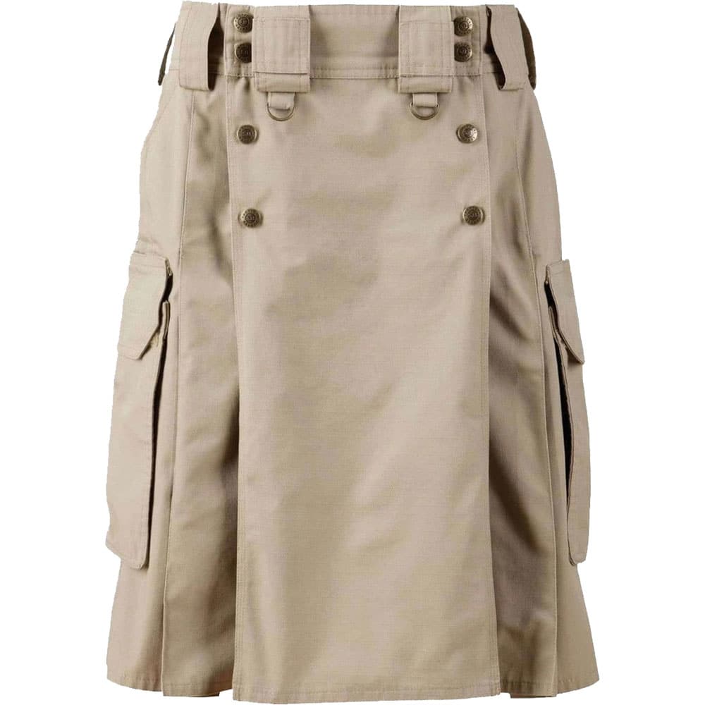 Khaki Combat Utility Kilt image 0