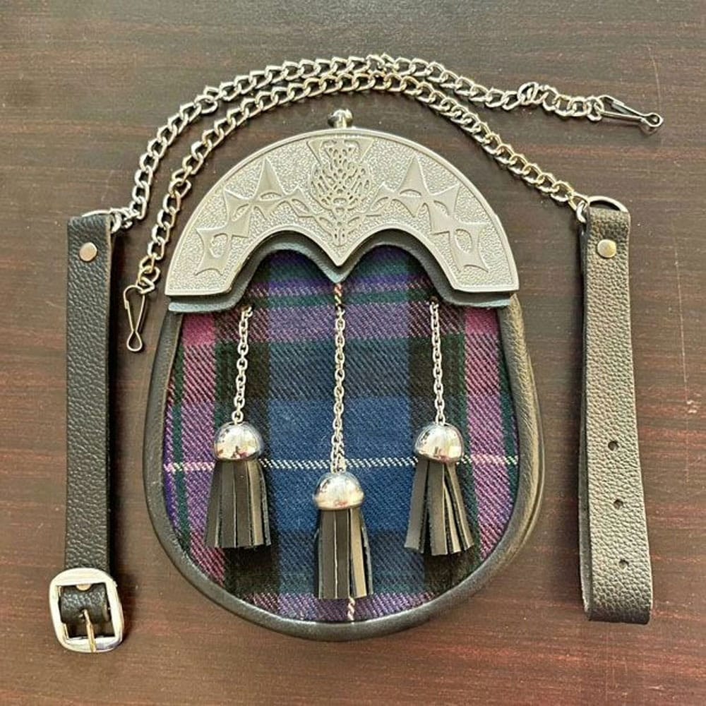 Pride of Scotland Tartan Sporran With Chain image 0