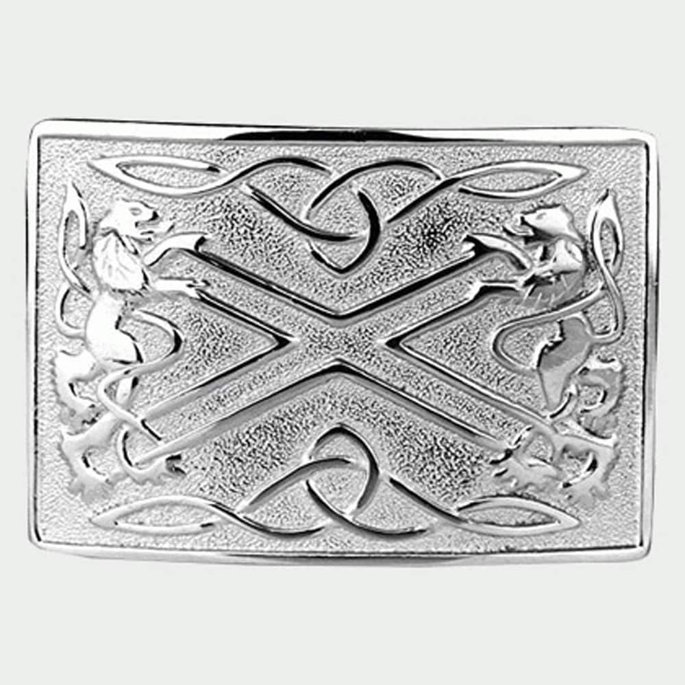 Silver Chrome Kilt Belt Buckle image 0