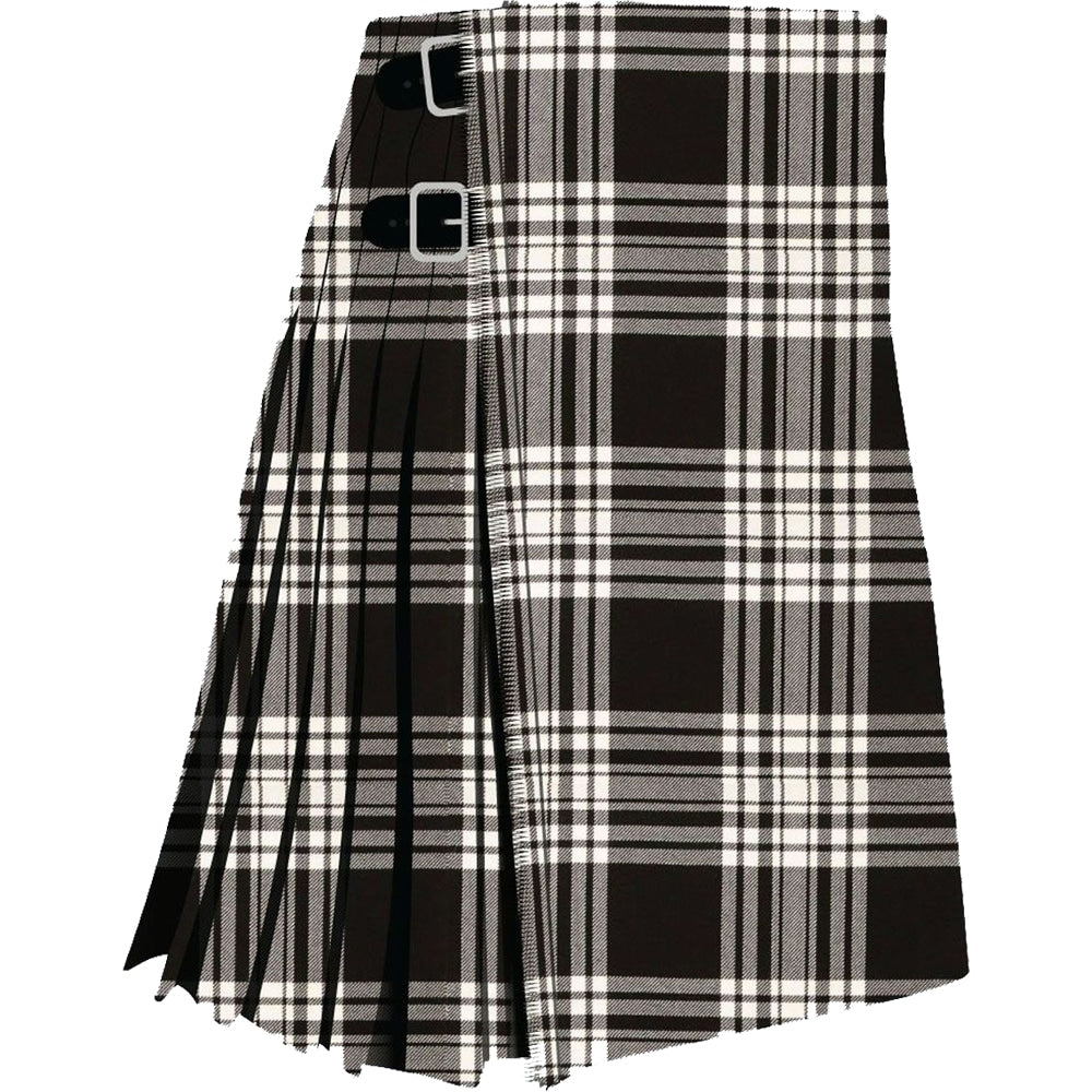 Menzies Black & White Modern Tartan Kilt image 0
