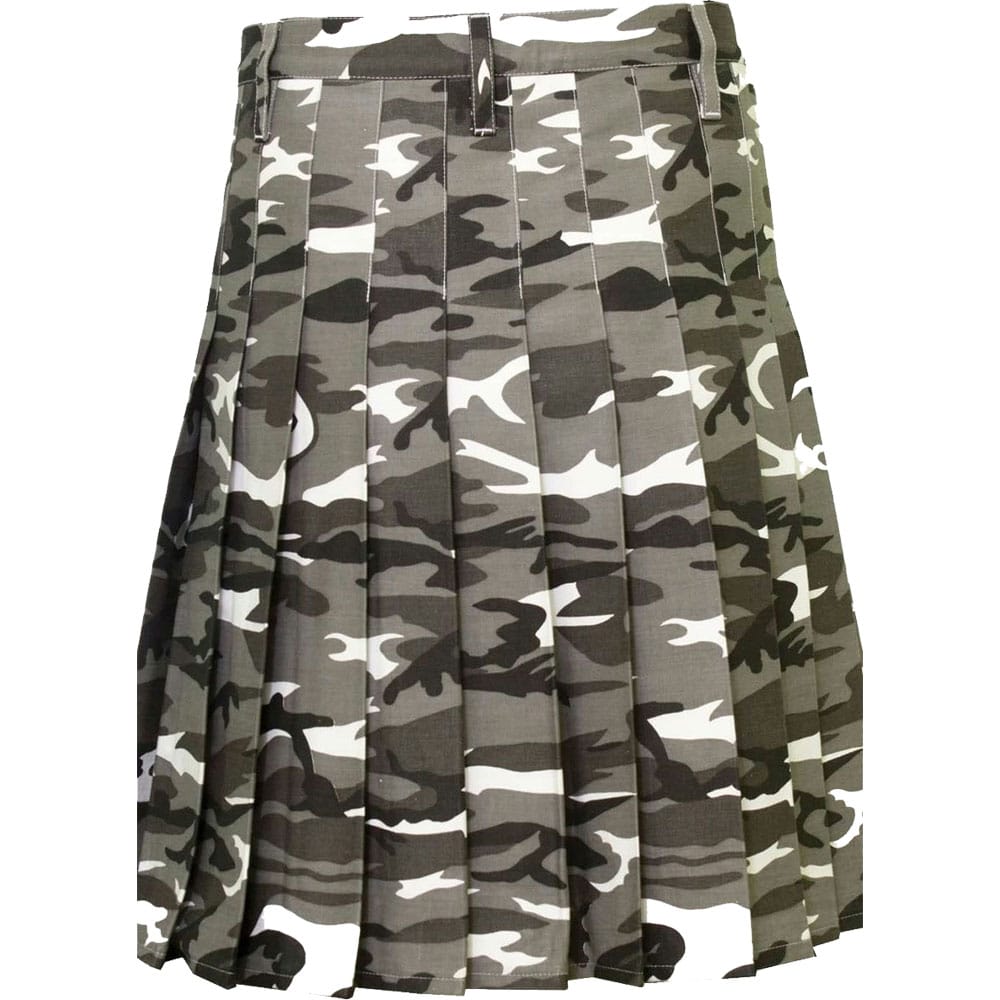 Urban Snow Camouflage Canvas Tactical Kilt image 1