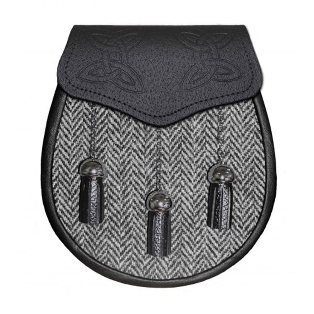 Scottish Harris Tweed Celtic Sporran image 0