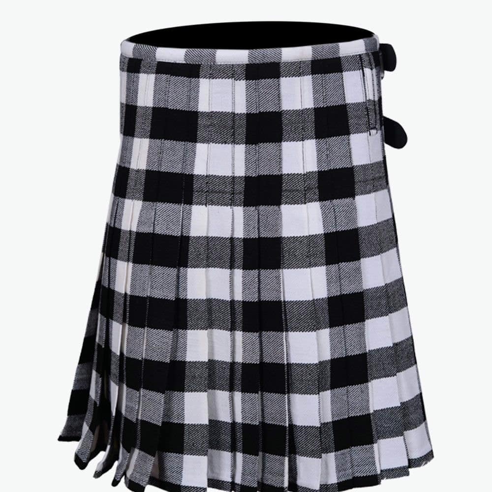 Black and White Tartan Kilt image 1