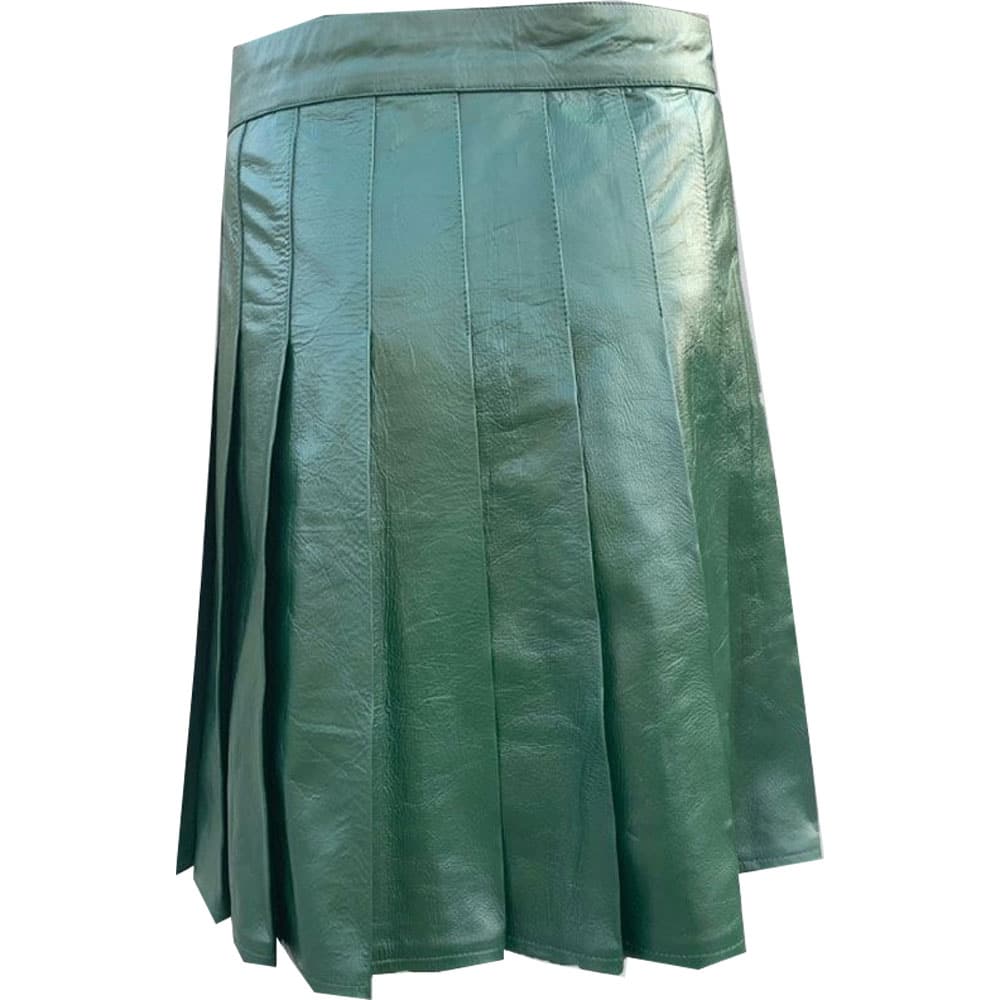 Green Leather Kilt image 1