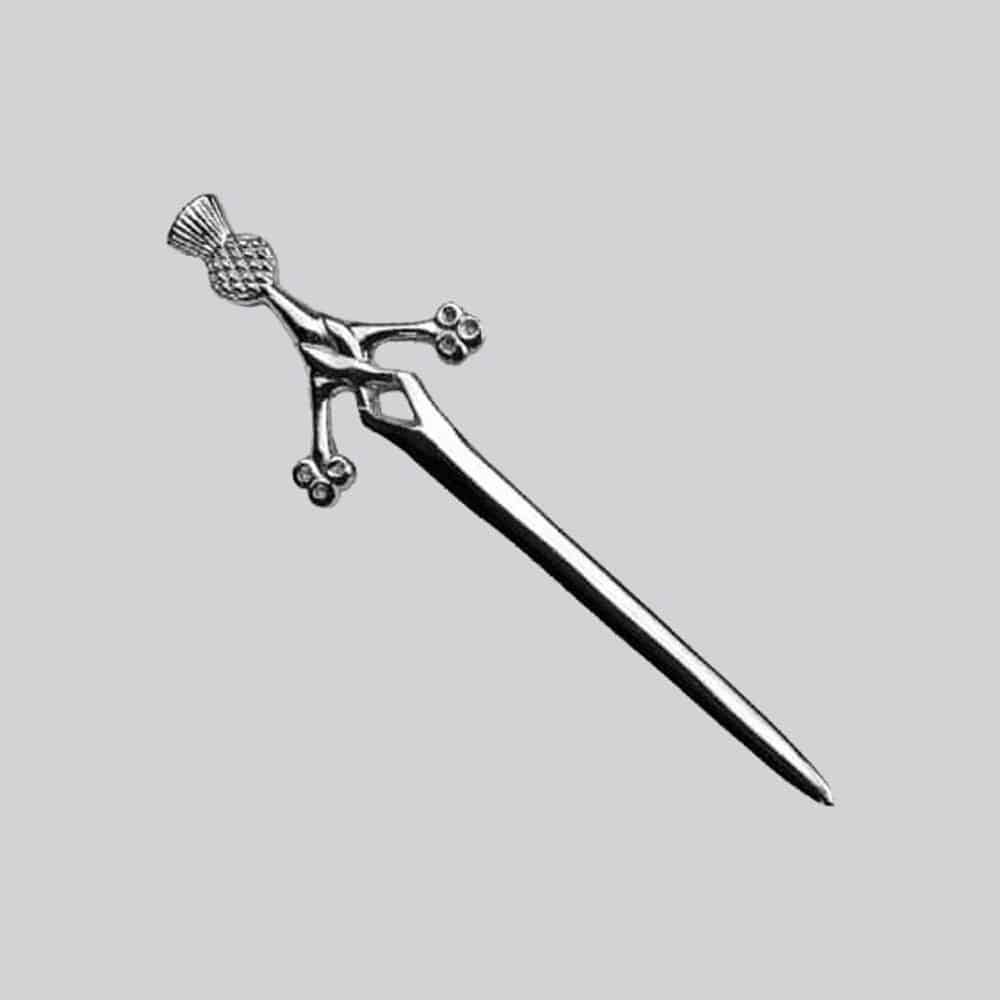 New Deluxe Thistle Head Kilt Pin image 0
