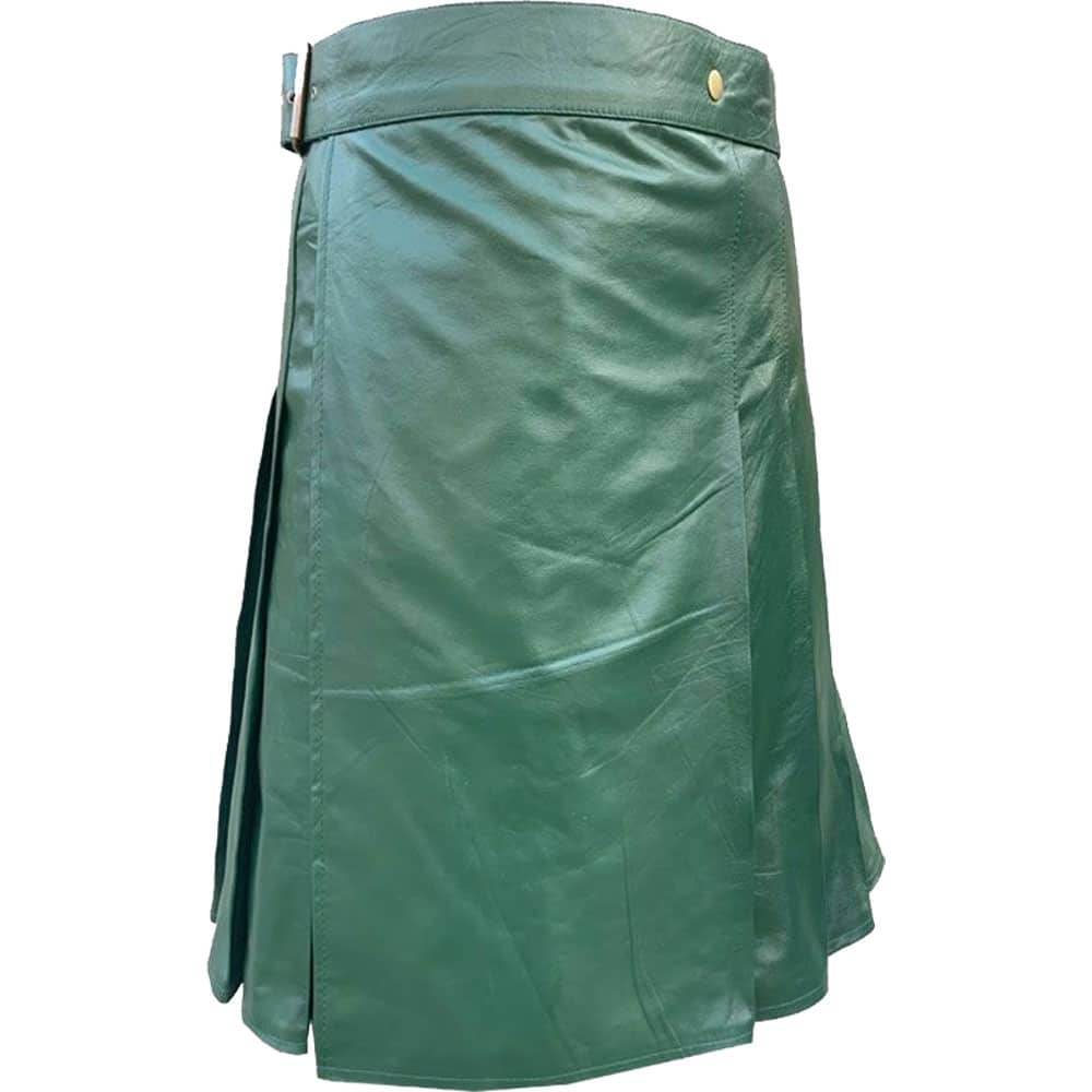 Green Leather Kilt image 0