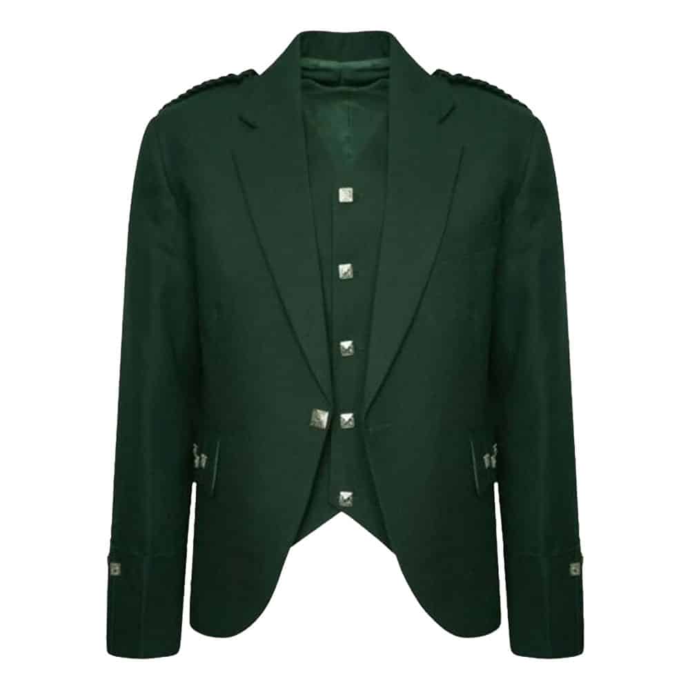 Green Argyll Jacket And Vest Made To Measure image 0