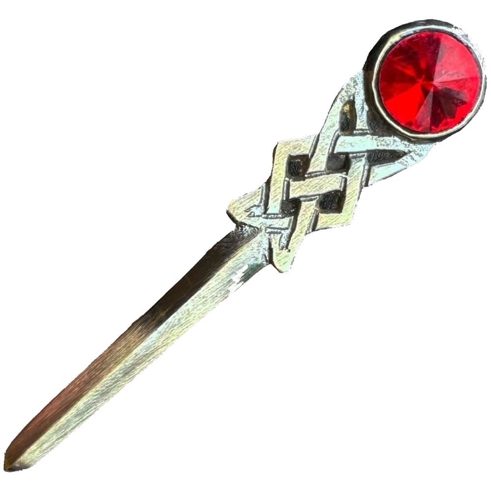 Antique Kilt Pin Red Stone image 0