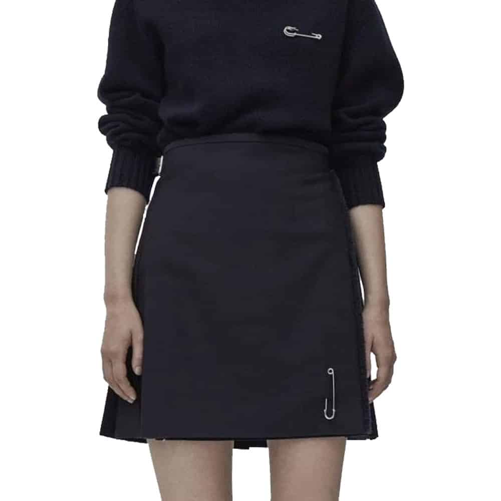 Women Black Tartan Kilt image 0